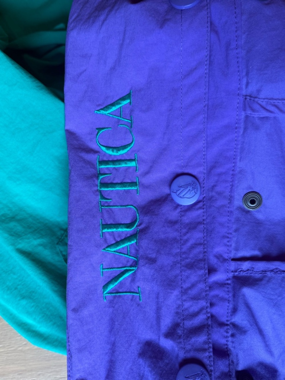 Vintage 90s Men’s Nautica Colorblock Windbreaker Full Zip Jacket XL - Picture 3 of 5